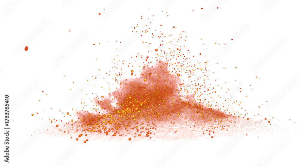 Obraz premium Red and Orange Glitter Explosion 