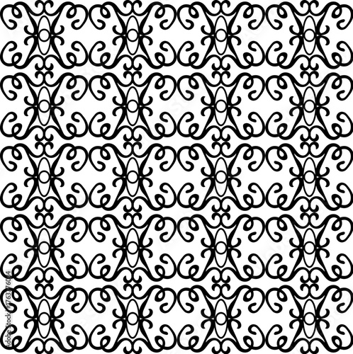 Seamless openwork pattern in black, suitable for lattice or fabric design