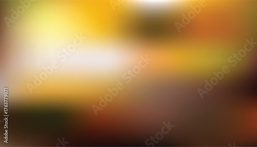 Abstract golden orange blurred gradient background with soft sunlight glow and autumn tones; smooth bokeh backdrop for banners, web headers, food, hospitality and festive design