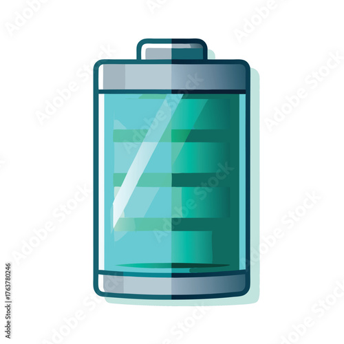 Modern battery icon with full charge indicator