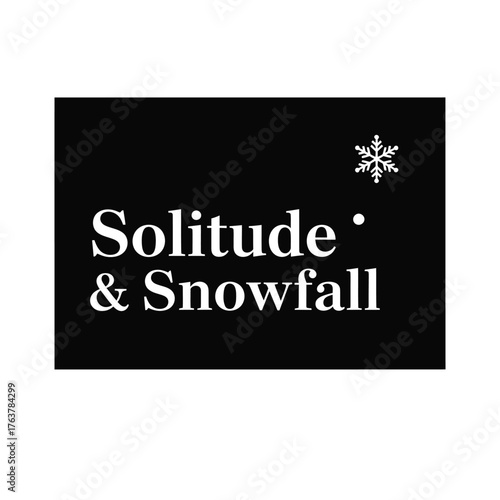 Festive typography christmas t-shirt design solitude & snowfall snowflake holiday apparel