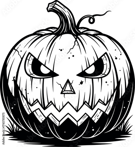 Fierce Jack O' Lantern Sketch