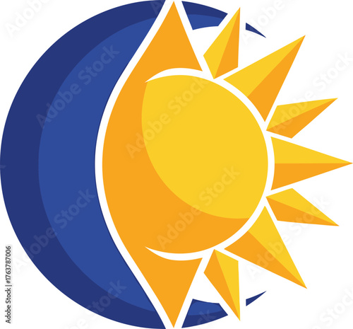Sun and Moon Symbol.