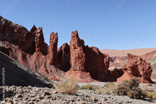 The stunning colors of the Arcoiris Valley in San Pedro de Atacama, Chile.
