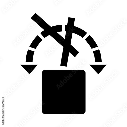 Do not roll. Prohibition of cargo movement by rolling. Protection of contents from damage that may occur when rolling. Warning symbol. Marking on packaging. Transport sticker. Don't roll.