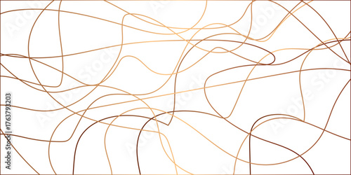 Random pattern colorful line stroke on a transparent background. Spaghetti abstract geometric pattern. Abstract luxury golden geometric random scribble lines shape background. geometric banner pattern
