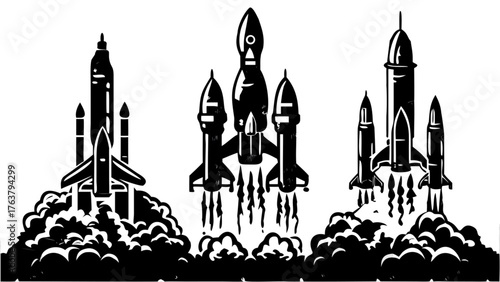 Dynamic rocket launches ignite imagination for space exploration and bold beginnings