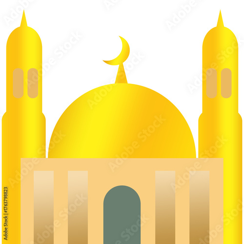 golden dome of the mosque