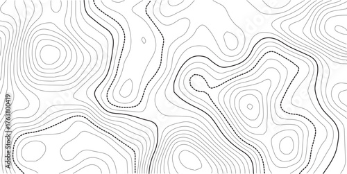 Topographic map background concept. Topo contour map. Rendering abstract illustration Vactor
