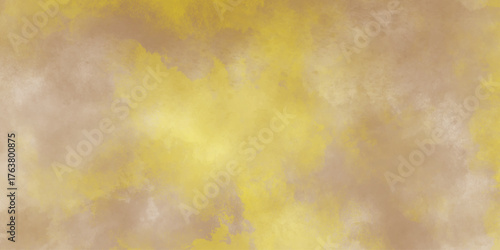 Gold sky background. Veiled Fragments of a Vanishing Horizon, Wrapped in the Misty Resonance of an Undefined Emotion. .Modern yellow clouds background.