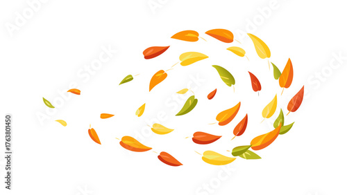 Vibrant red and orange peppers and orange fruits on a white background