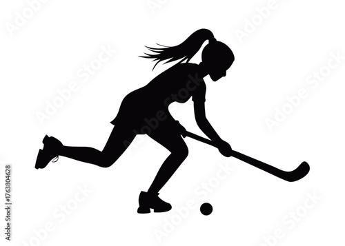 Hockey player silhouette 