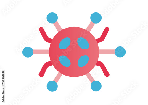 Virus icon vector 