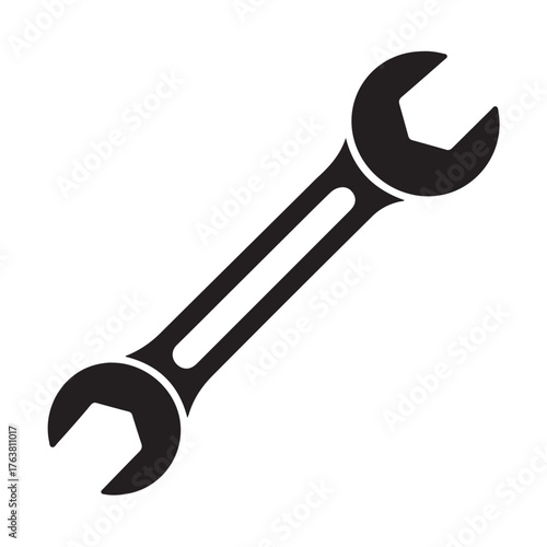 Illustration of a wrench isolated on white background, a versatile tool for tightening and loosening fasteners