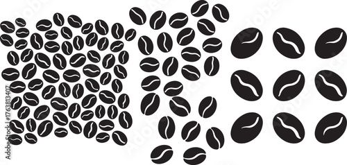 Coffee beans flat vector design on white background for graphic design