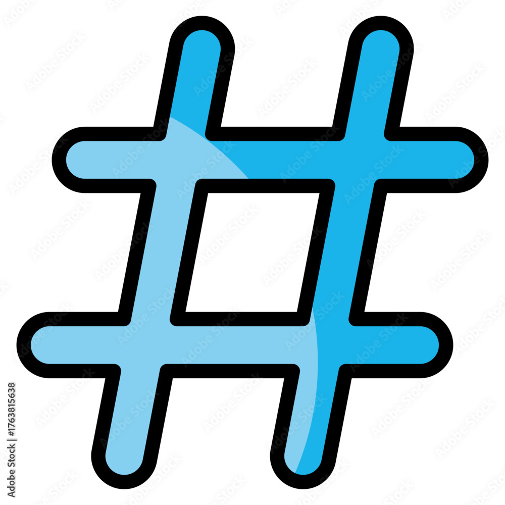 Fototapeta premium Hashtag Symbol Icon Element For Design