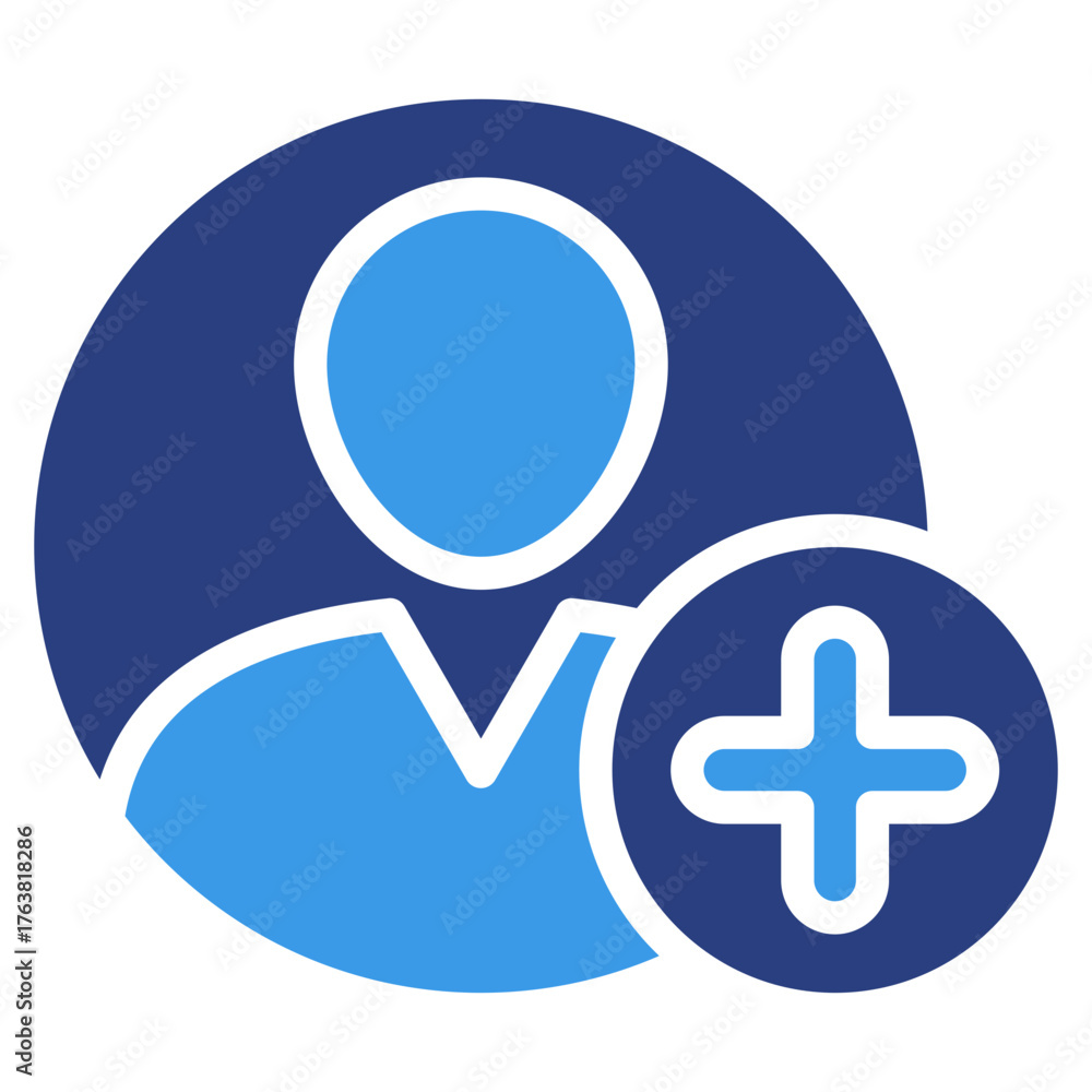 Fototapeta premium User Add Icon Element For Design