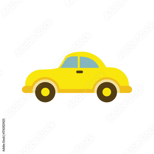 yellow toy car vector illustration