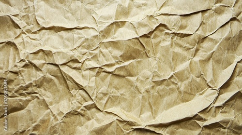 Wallpaper Mural This image shows a close-up of crumpled, brown paper, giving an artistic and textured appearance, ideal for backgrounds in design projects. Torontodigital.ca