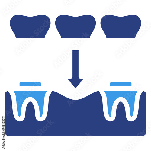 Dental Bridge  Icon Element For Design