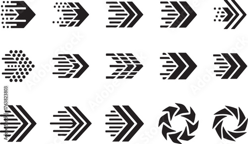 
Arrow icon set, arrow vector collection, simple arrows isolated on white background, vector illustration 