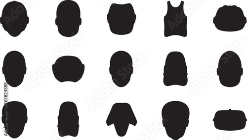 Yoga Hamstring Stretches Silhouette Set