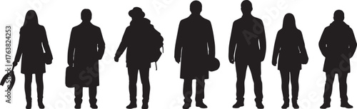 Seated Meditation Posture Variations Silhouette Set