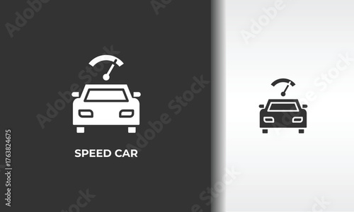 Speed Car Vector, Icon Or Logo Sign Isolated Symbol Illustration
