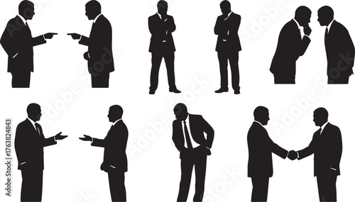 Business Negotiation Process Silhouette Sequence