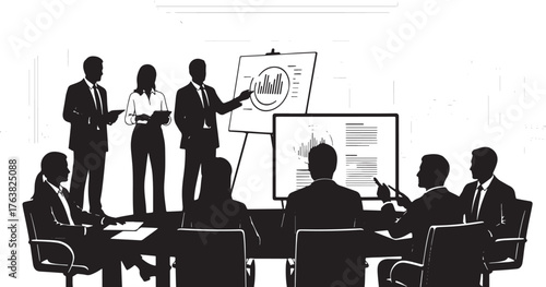 Healthcare Executives and Medical Administrators Silhouettes