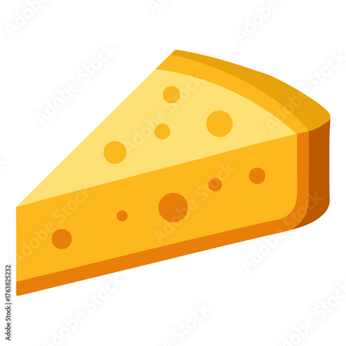 Vector of parmesan on white background