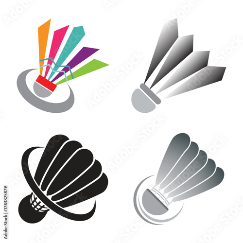 Badminton racket logo