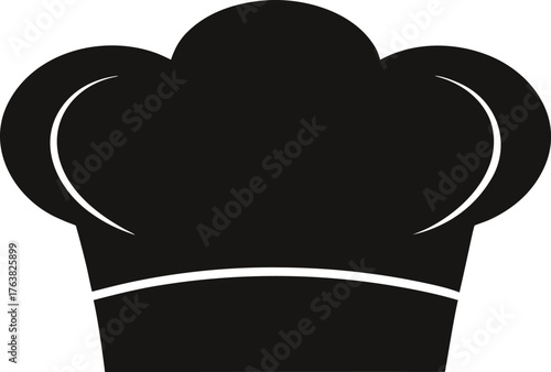 Chef Hat Silhouette Vector Graphic