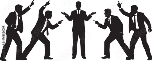Business Debate and Argument Silhouettes