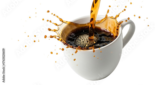 Coffee being poured into a cup