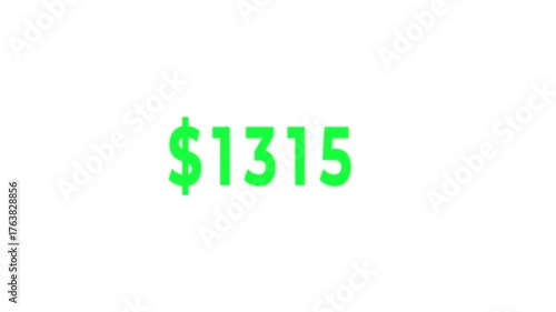 Money Counter Animation | Financial Earnings Number Pop Up | 4K One Shot Motion Graphics