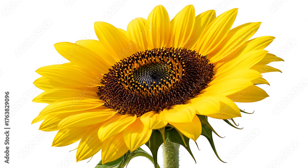Obraz premium Bright sunflower with detailed petals