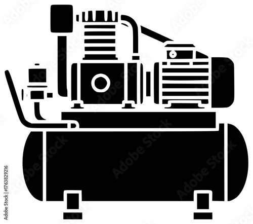 compressor illustration technology silhouette water logo industry icon system outline equipment industrial engineering pipe pump factory hvac plant machine shape manufacturing vector graphic backgroun