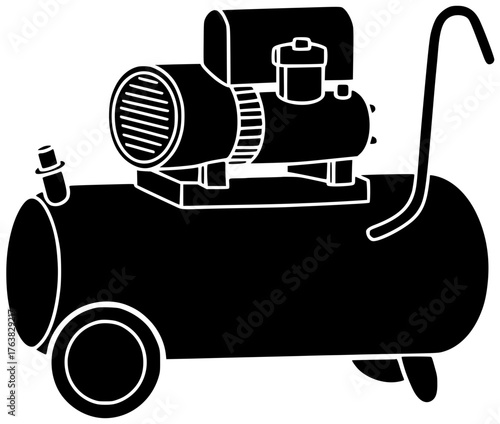 compressor illustration technology silhouette water logo industry icon system outline equipment industrial engineering pipe pump factory hvac plant machine shape manufacturing vector graphic backgroun