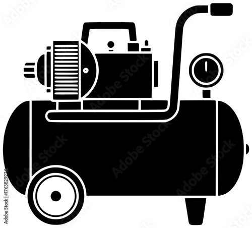 compressor illustration technology silhouette water logo industry icon system outline equipment industrial engineering pipe pump factory hvac plant machine shape manufacturing vector graphic backgroun