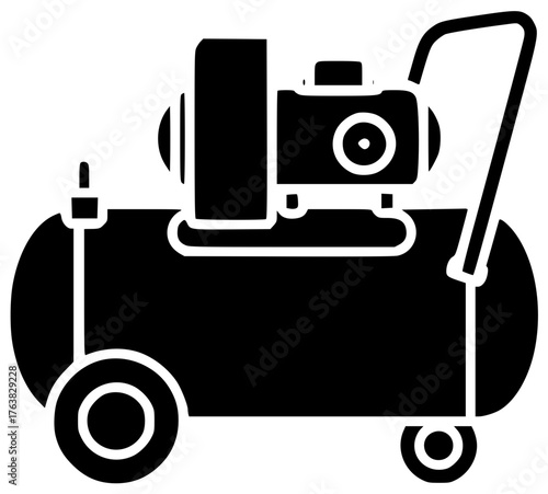 compressor illustration technology silhouette water logo industry icon system outline equipment industrial engineering pipe pump factory hvac plant machine shape manufacturing vector graphic backgroun