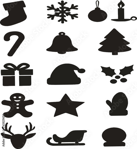 A vintage collection of fashion accessory icons featuring various gentleman hat silhouettes, caps, and cowboy styles with an accompanying mustache and glasses design vector illustration set