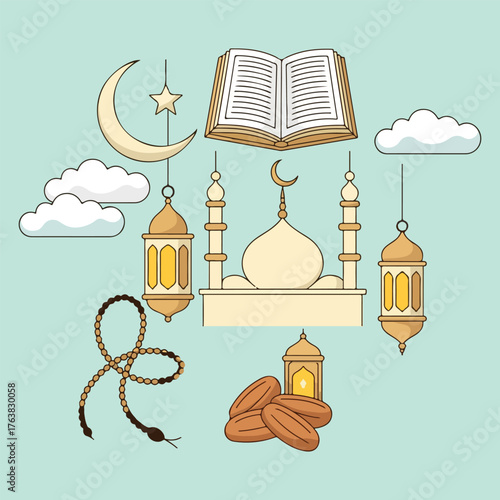 Islamic background, Ramadan  design