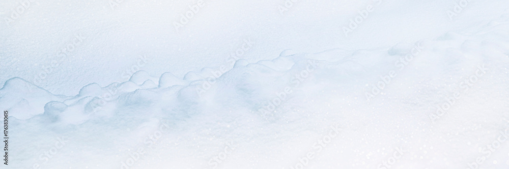 Obraz premium Copy space. Snow surface winter background. Natural pattern winter. Horizontal format.