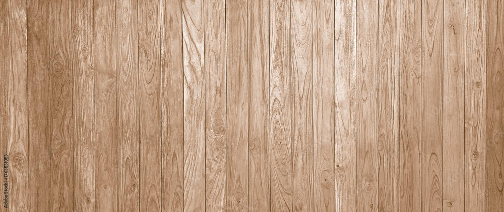 Naklejka premium Brown wood texture surface background, natural wood surface, grunge wood panels, wood for backdrop, light wooden table with nature pattern and color, Top view abstract background