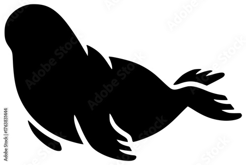 ocean illustration sea silhouette animal logo marine icon water outline seal nature aquatic underwater wildlife mammal cute cartoon life shape and vector graphic background