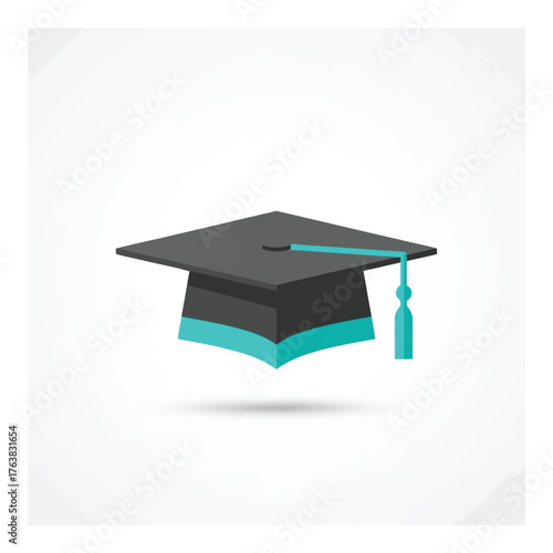 Graduation cap vector illustration academic symbol for education and learning isolated on white background