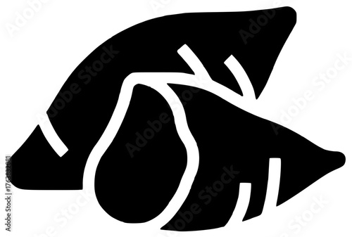 food illustration organic silhouette potato logo sweet icon vegetable outline fresh ingredient root orange healthy agriculture yam diet raw shape for vector graphic background