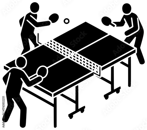 ball illustration sport silhouette game logo racket icon table outline tennis play match competition activity recreation ping pong pong leisure shape for vector graphic background