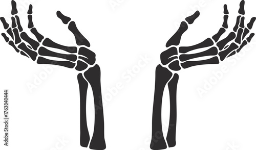 Skelton hand gesture Shrug hands